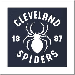 CLEVELAND SPIDERS white Posters and Art